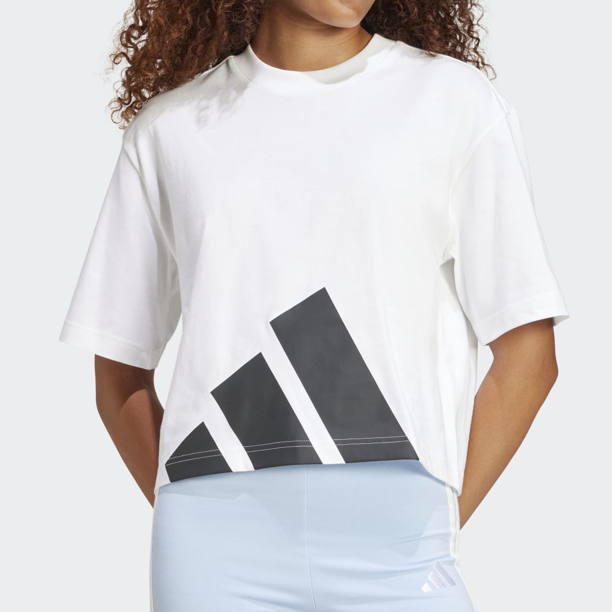 T-shirt de Mulher Essentials Big Logo Boyfriend Branco-3