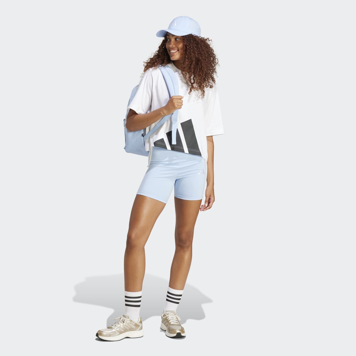 T-shirt de Mulher Essentials Big Logo Boyfriend Branco-5