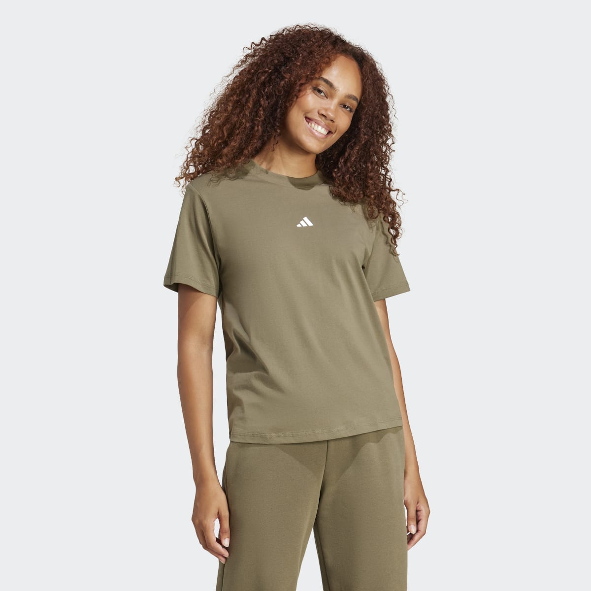 T-shirt de Mulher Essentials Small Logo Cotton Verde-1