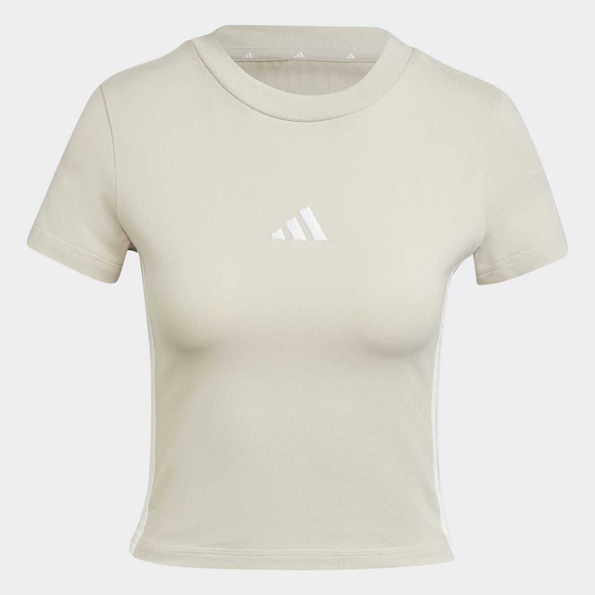 T-shirt de Mulher Essentials Slim Baby 3 Faixas Cinzento-5