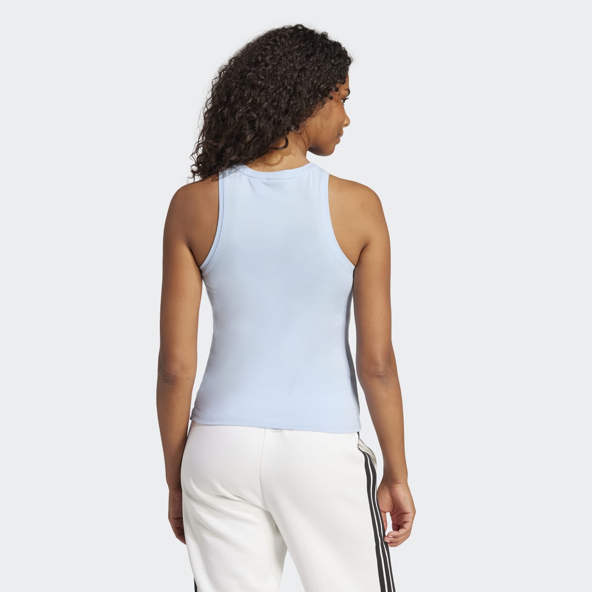 T-shirt sem Mangas de Mulher Essentials Linear Slim Cotton Azul-2