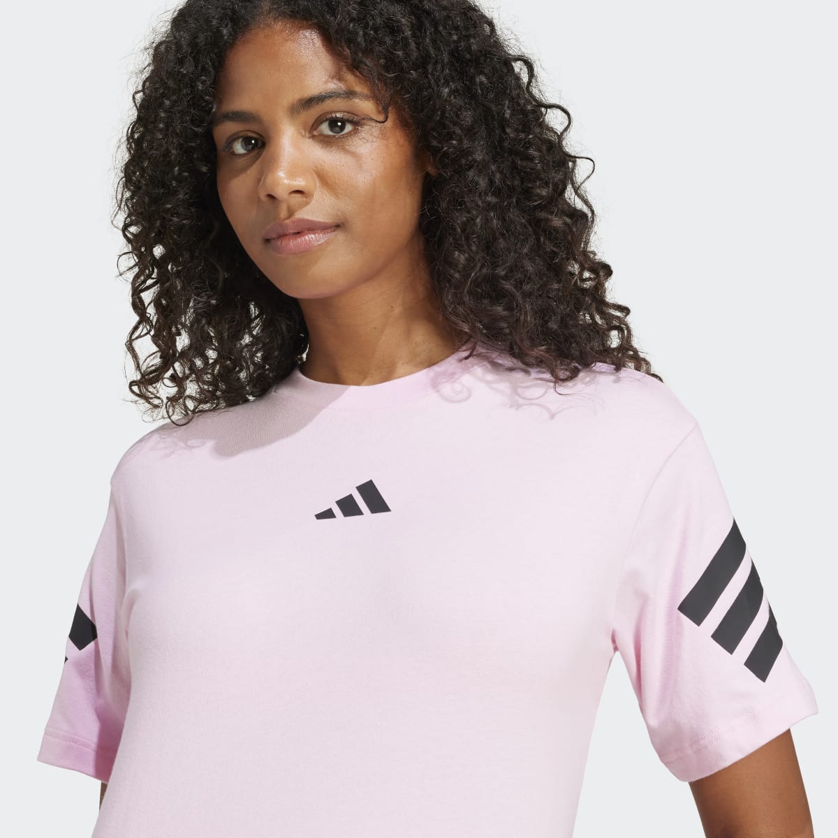 T-shirt de Mulher Future Icons 3 Faixas Rosa-3