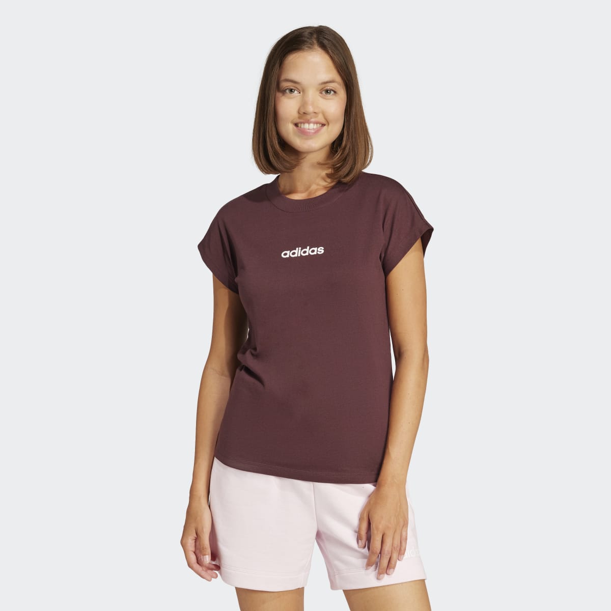 T-shirt de Mulher Essentials Linear Cotton Vermelho-1