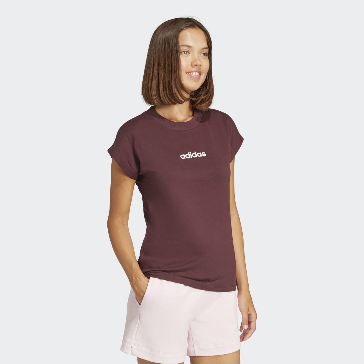 T-shirt de Mulher Essentials Linear Cotton Vermelho-4