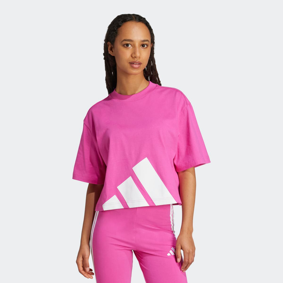 T-shirt de Mulher Essentials Big Logo Boyfriend Rosa-1