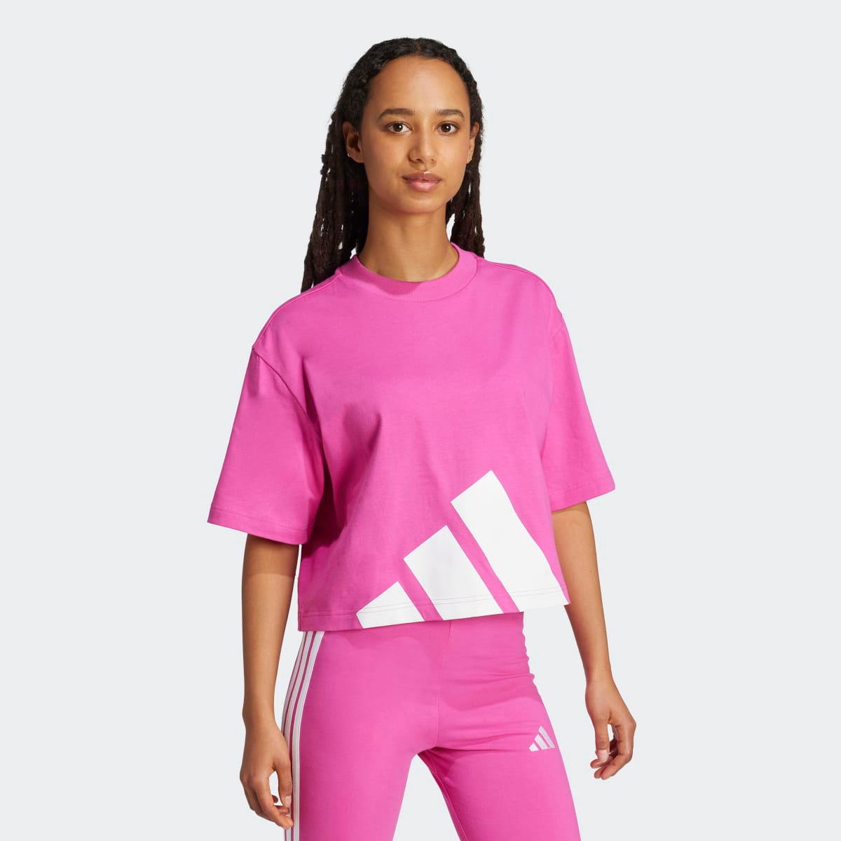 T-shirt de Mulher Essentials Big Logo Boyfriend Rosa-3