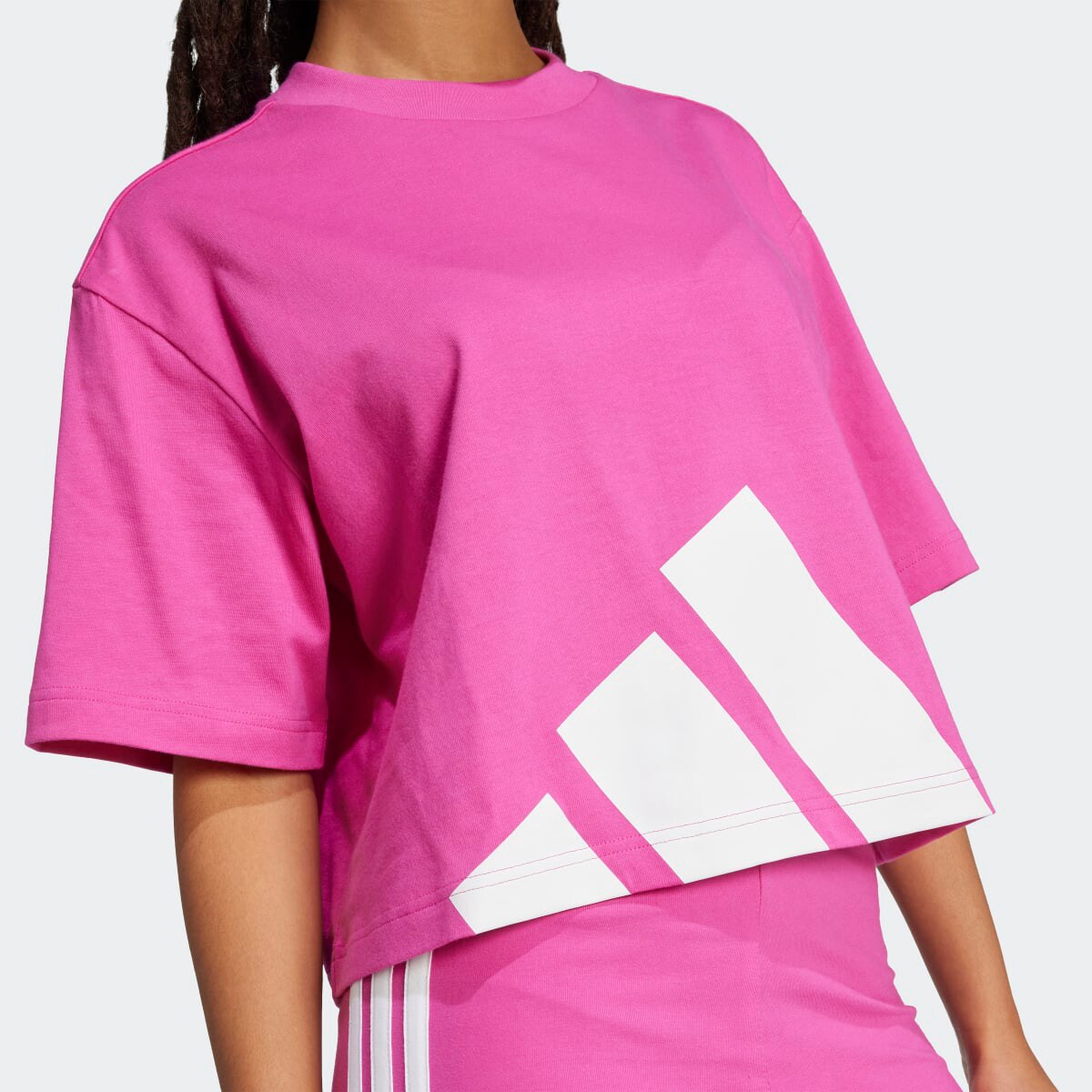 T-shirt de Mulher Essentials Big Logo Boyfriend Rosa-4