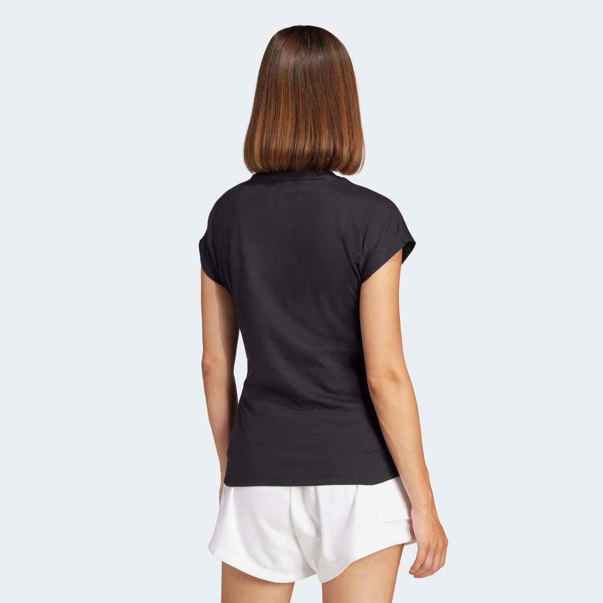 T-shirt de Mulher Essentials Linear Cotton Preto-2
