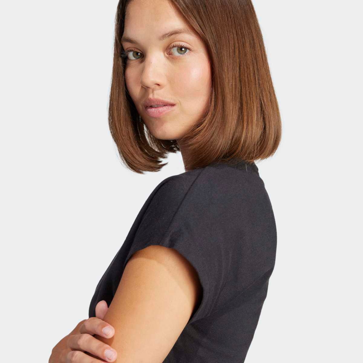 T-shirt de Mulher Essentials Linear Cotton Preto-4