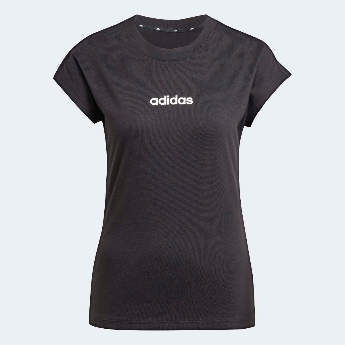 T-shirt de Mulher Essentials Linear Cotton Preto-6