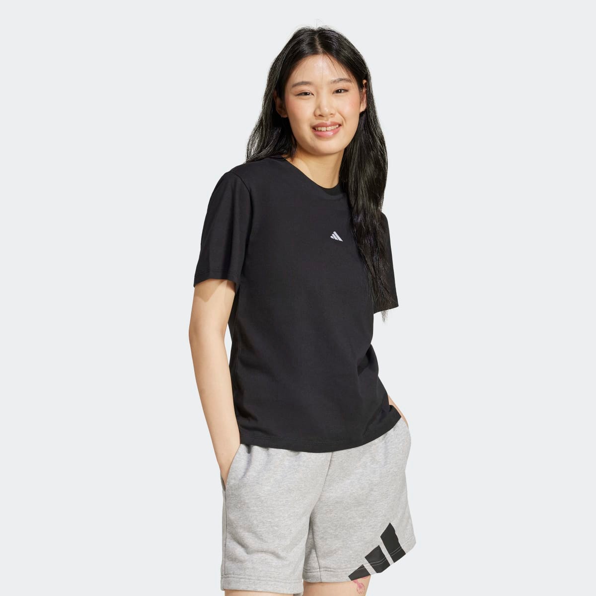 T-shirt de Mulher Essentials Small Logo Cotton Preto-3