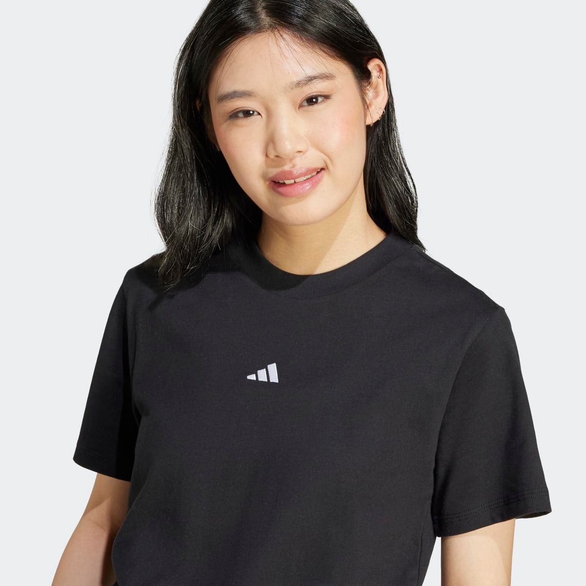 T-shirt de Mulher Essentials Small Logo Cotton Preto-4