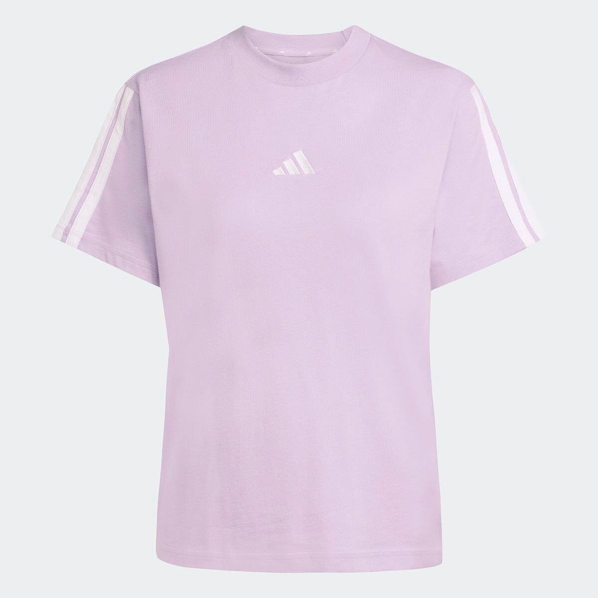 T-shirt de Mulher Essentials Cotton 3 Faixas Violeta-6