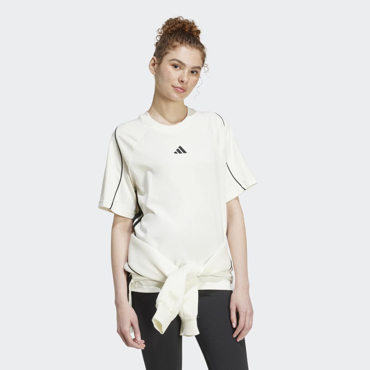 T-shirt de Mulher Stadium com 3 Faixas Branco-3
