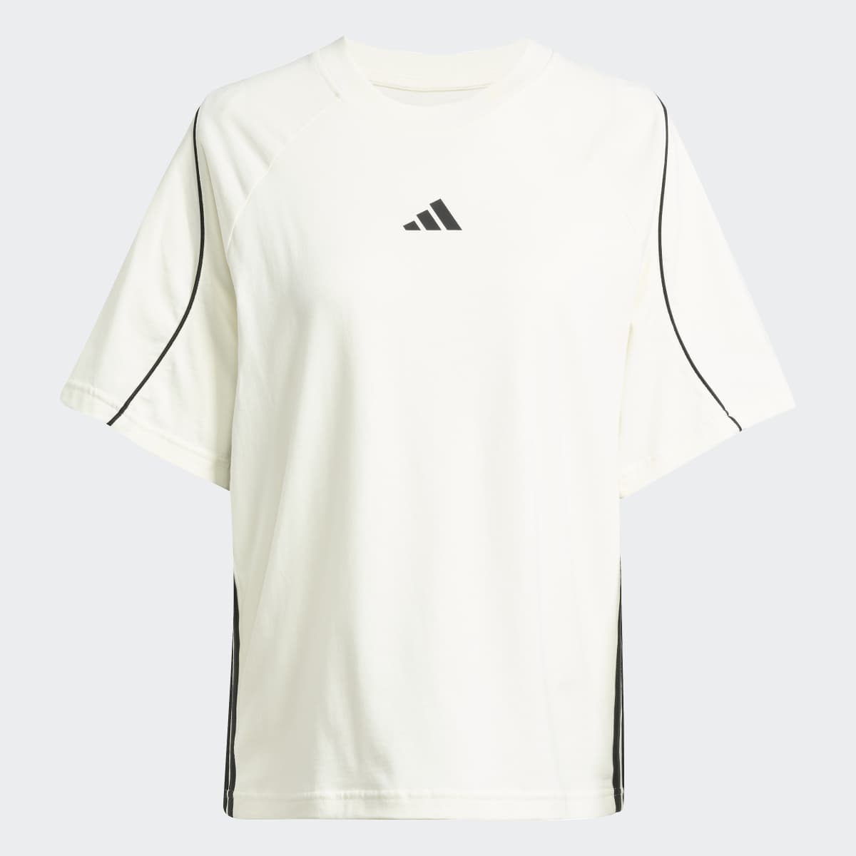 T-shirt de Mulher Stadium com 3 Faixas Branco-6