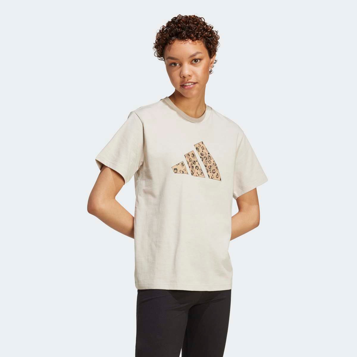 T-shirt de Mulher Animal Graphic Cinzento-3