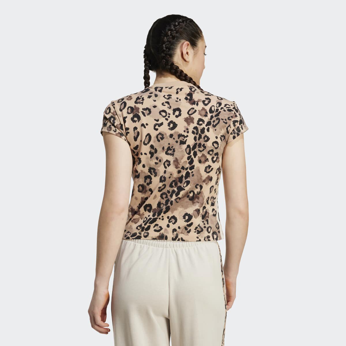 T-shirt de Mulher 3 Faixas com Animal Print Multicolor-2