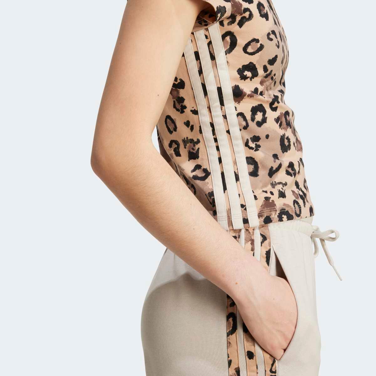 T-shirt de Mulher 3 Faixas com Animal Print Multicolor-3