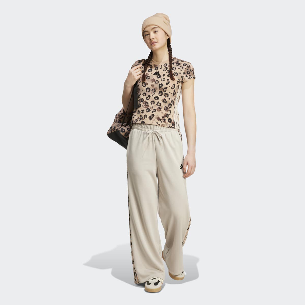 T-shirt de Mulher 3 Faixas com Animal Print Multicolor-5
