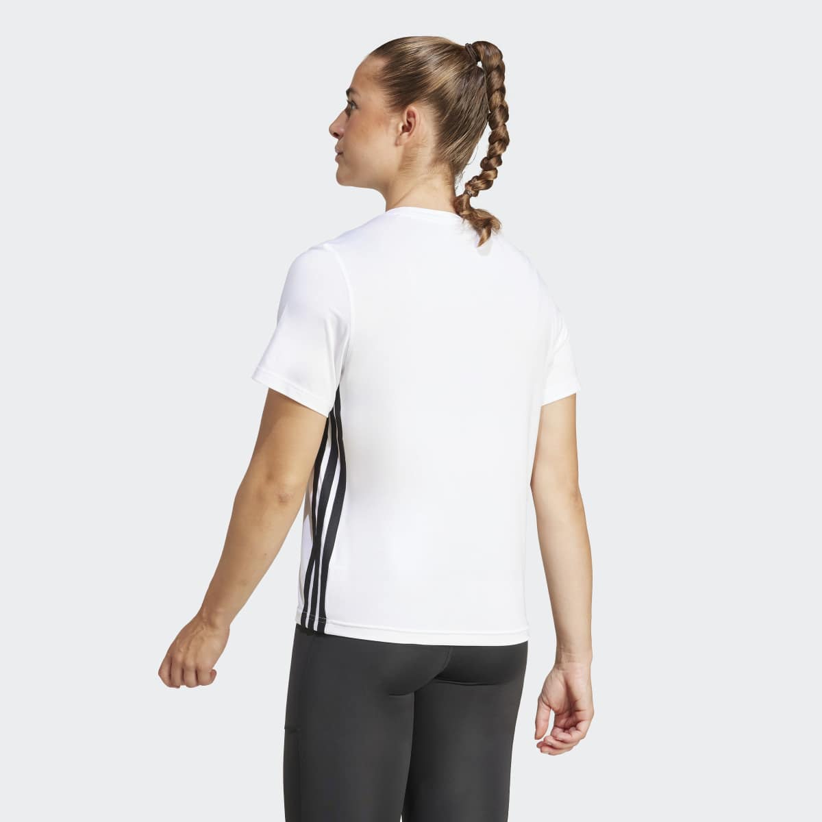 T-shirt de Mulher Train Essentials Workout 3 Faixas Branco-2