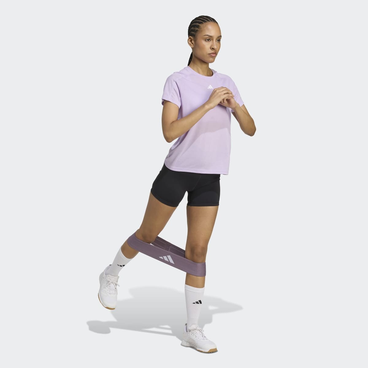 T-shirt de Mulher AEROREADY Train Essentials Minimal Branding Violeta-4