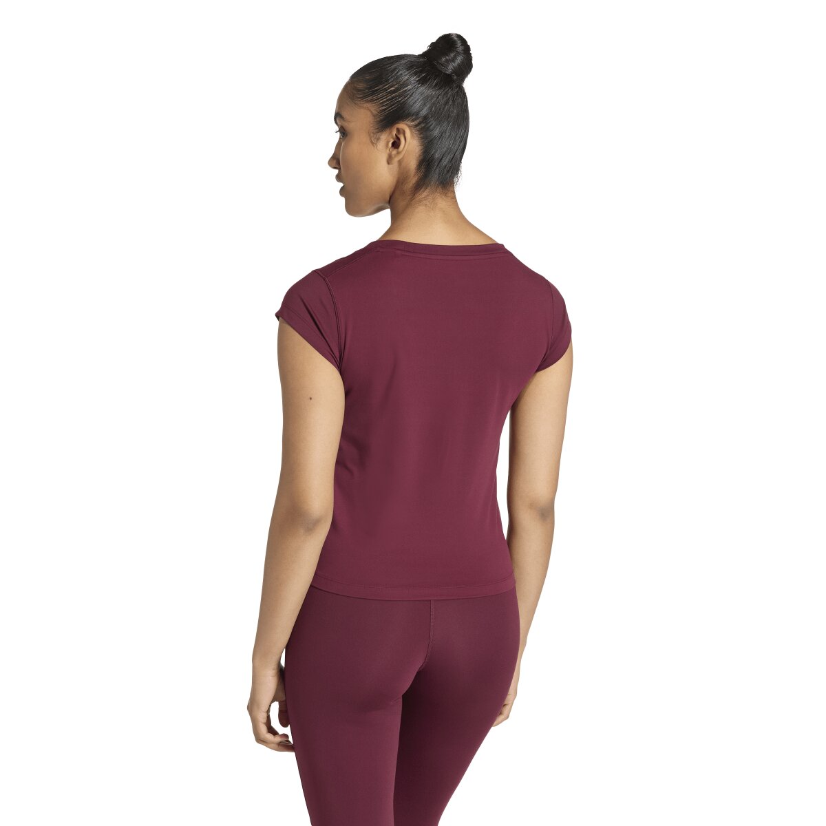 T-shirt de Mulher Workout Essentials Plus Bordeaux-3