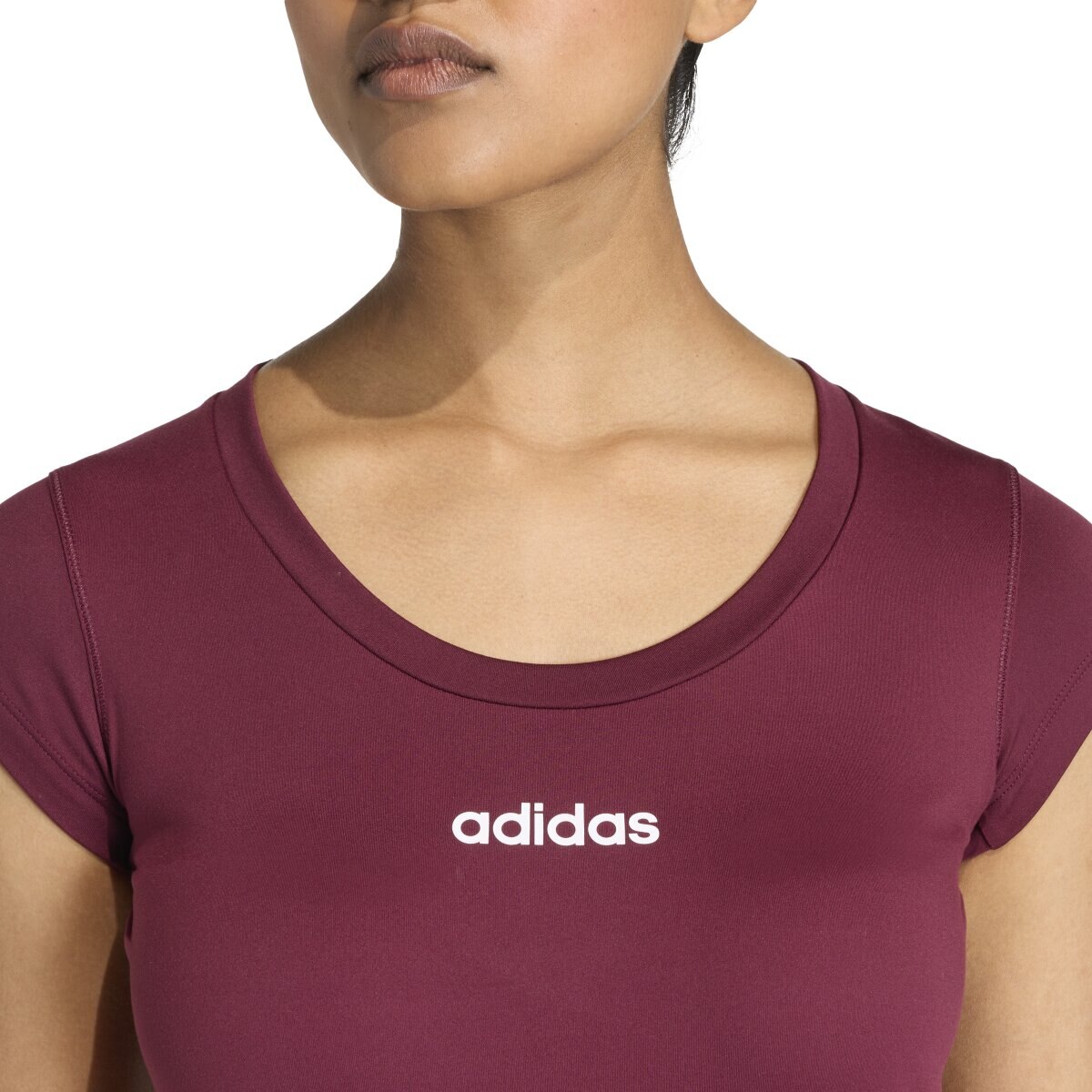 T-shirt de Mulher Workout Essentials Plus Bordeaux-5