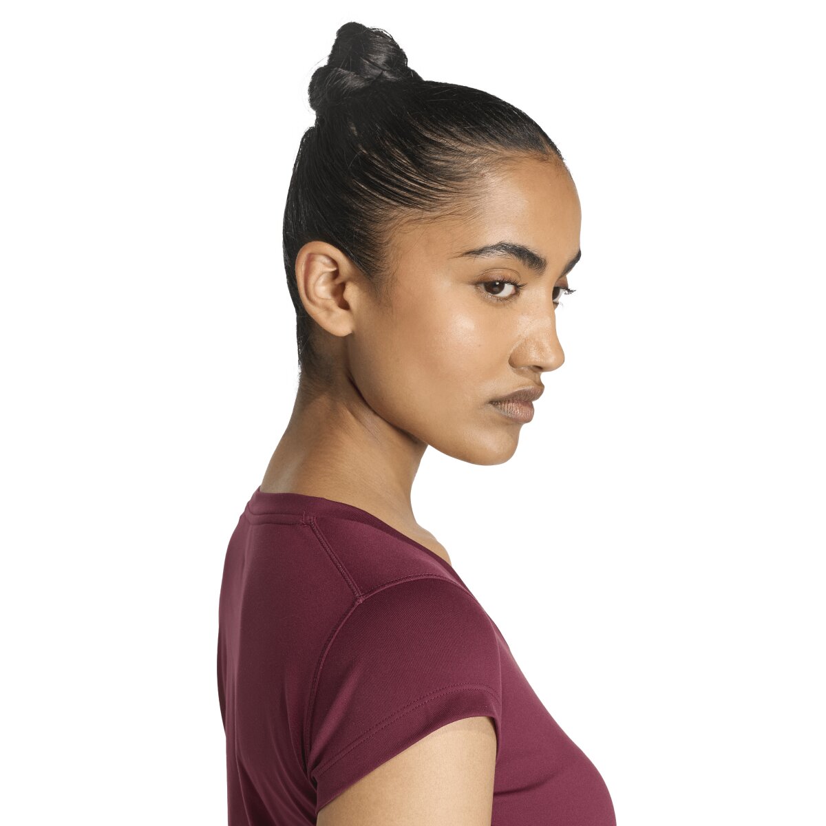 T-shirt de Mulher Workout Essentials Plus Bordeaux-6