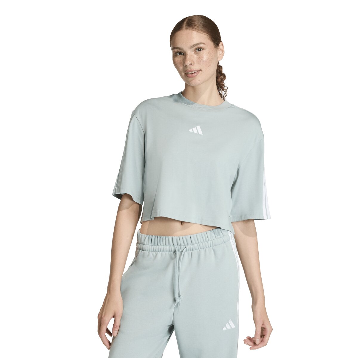 T-shirt de mulher Essentials adidas Verde-1