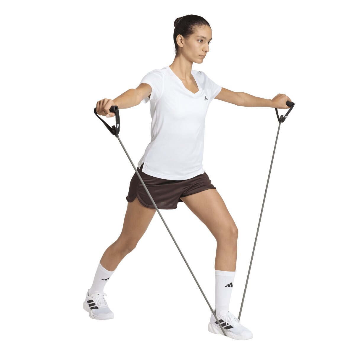T-shirt de Mulher Workout Essentials Branco-4
