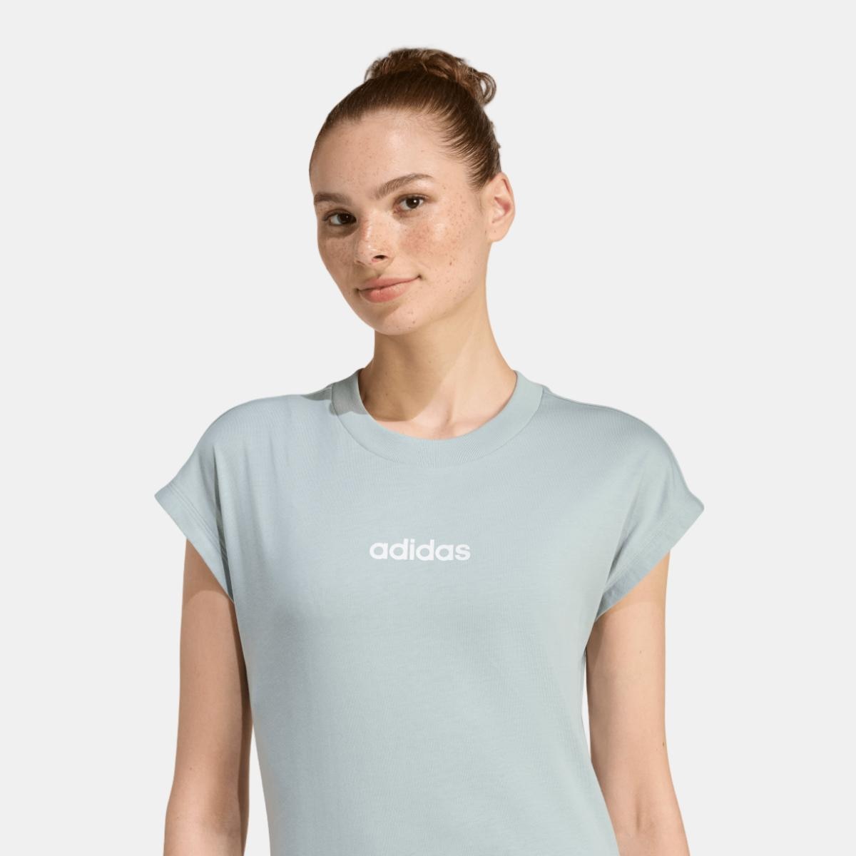 T-shirt de mulher Essentials adidas Verde-3