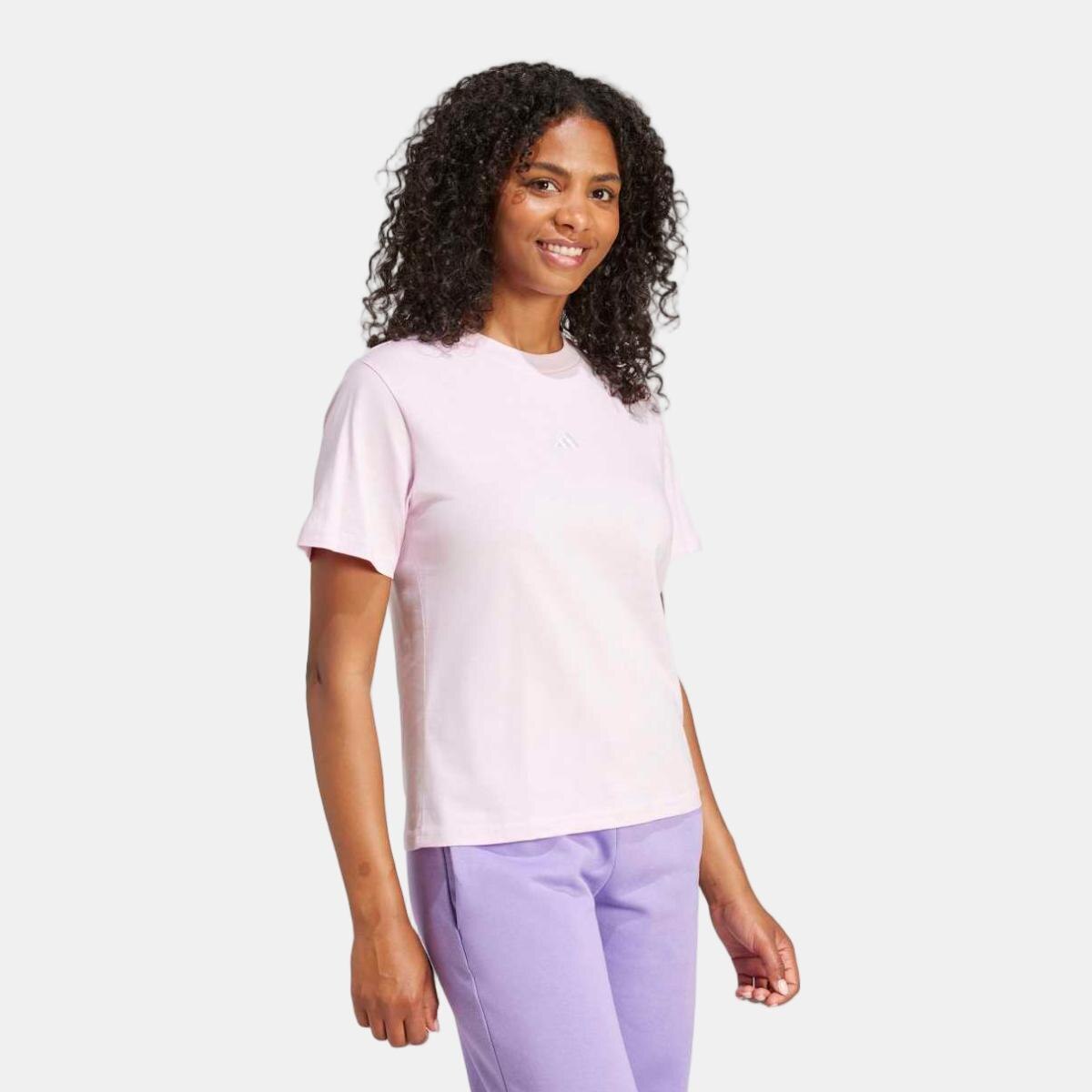 T-shirt de mulher Essentials adidas Rosa-3