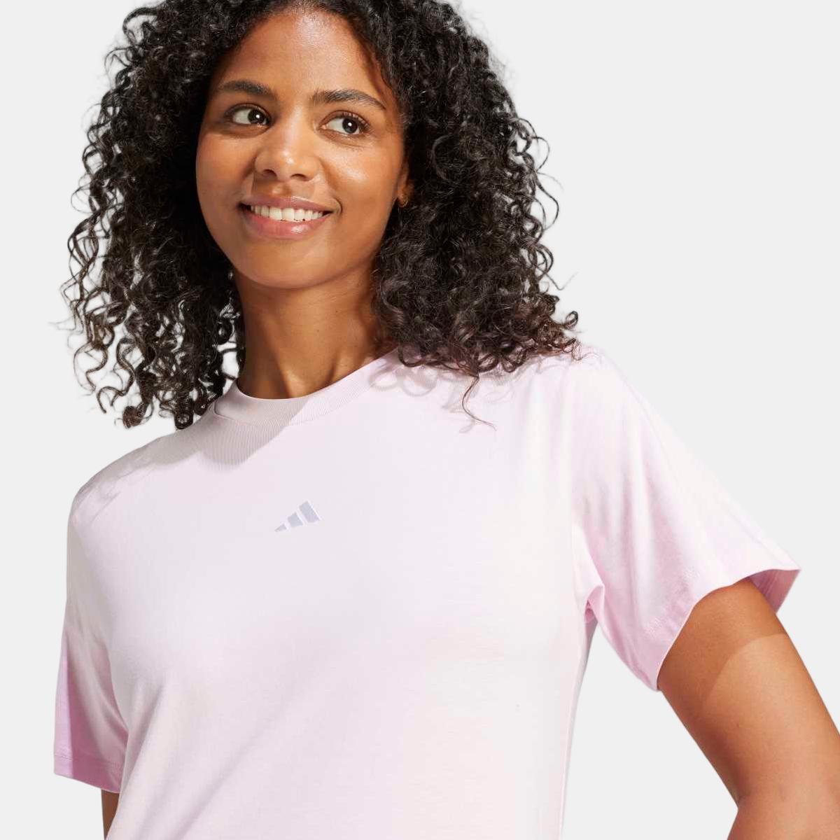 T-shirt de mulher Essentials adidas Rosa-4