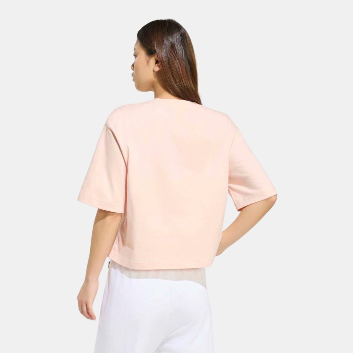 T-shirt de Mulher Essentials Big Logo Boyfriend Rosa-2