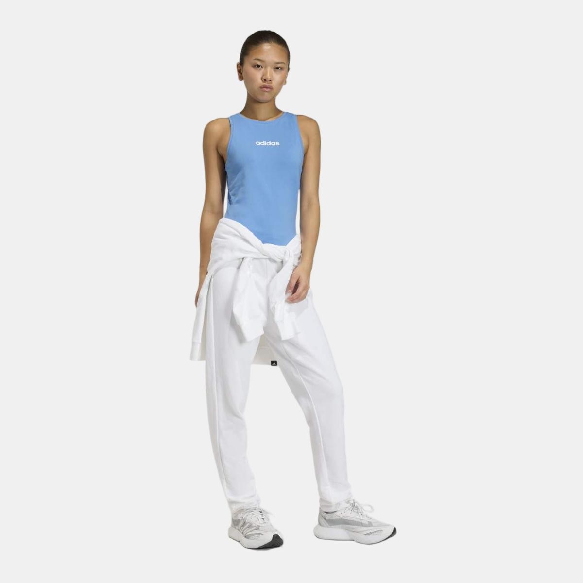 Camiseta de mujer Essentials Linear Slim Cotton adidas - Azul Azul-3