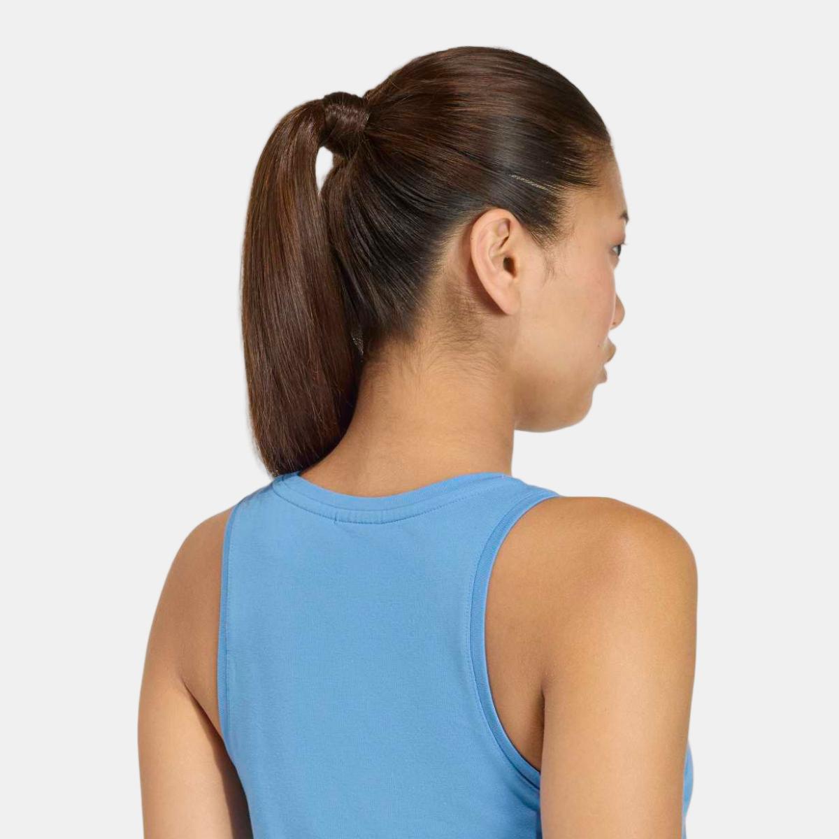Camiseta de mujer Essentials Linear Slim Cotton adidas - Azul Azul-5