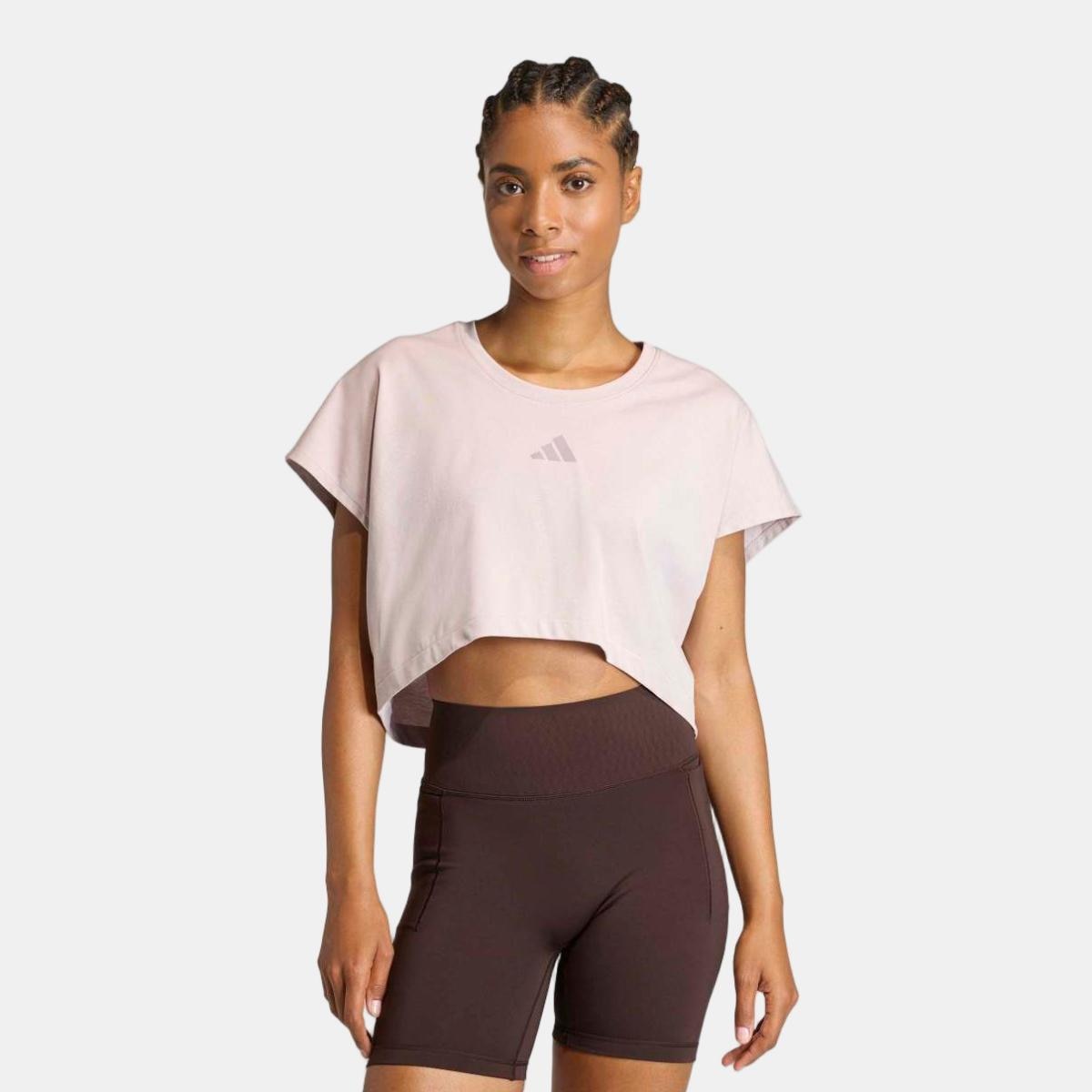 T-shirt de Mulher Power Boxy 3 Stripes Violeta-1