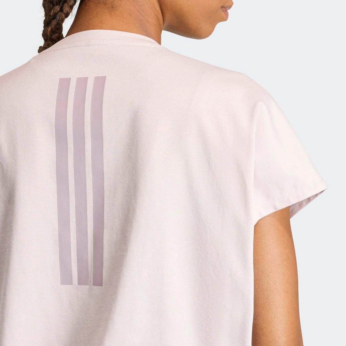 T-shirt de Mulher Power Boxy 3 Stripes Violeta-4