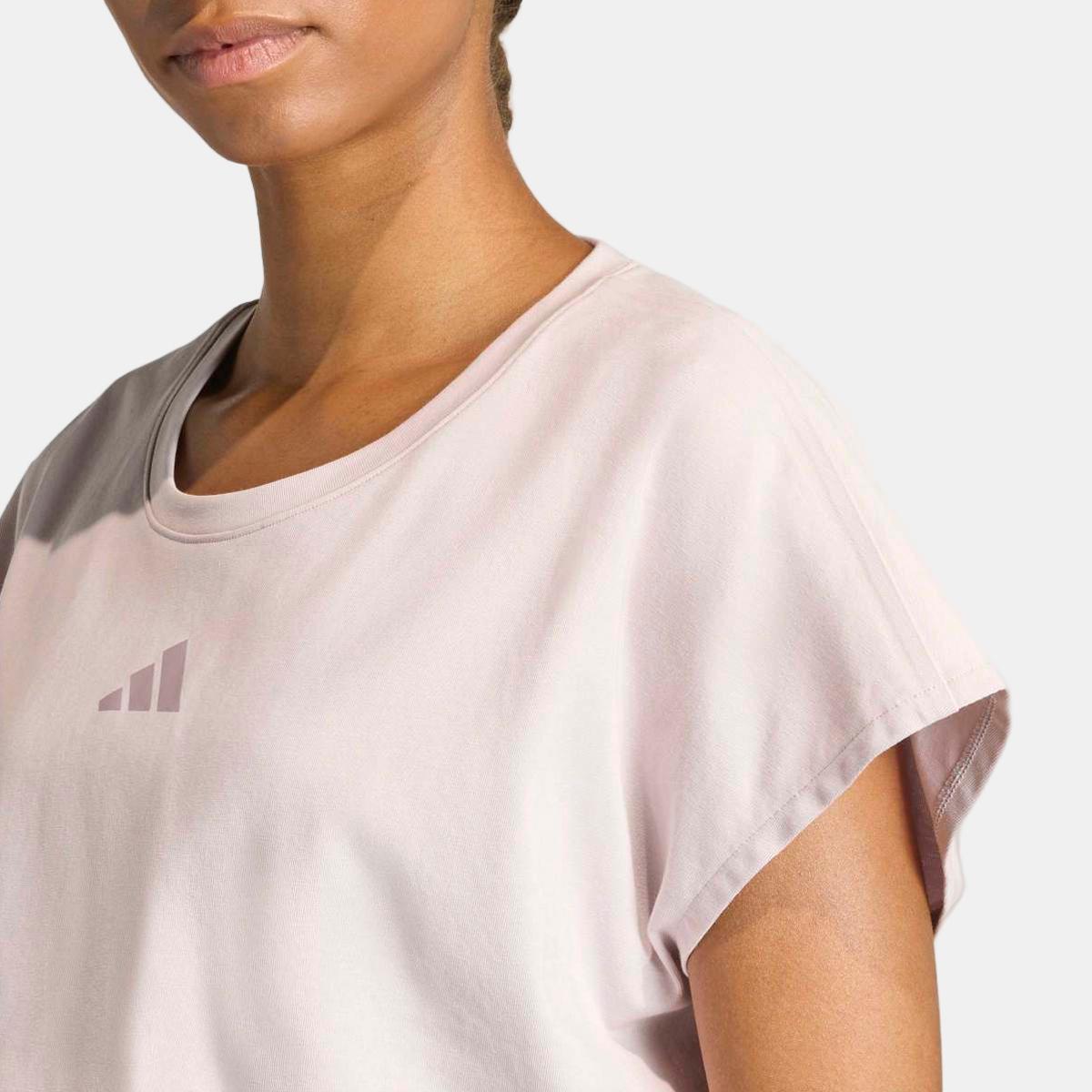 T-shirt de Mulher Power Boxy 3 Stripes Violeta-5