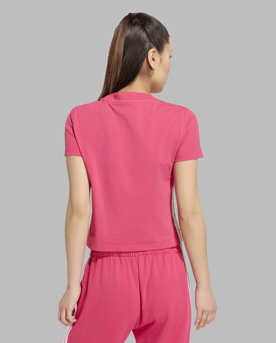 T-shirt de mulher Essentials adidas Rosa-2