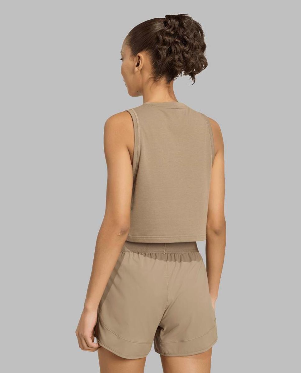 T-shirt de Mulher Workout Essentials Bege-2