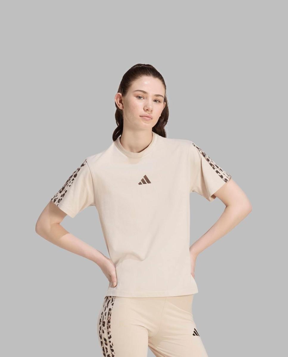 T-shirt de Mulher Essentials Seasonal Bege-1