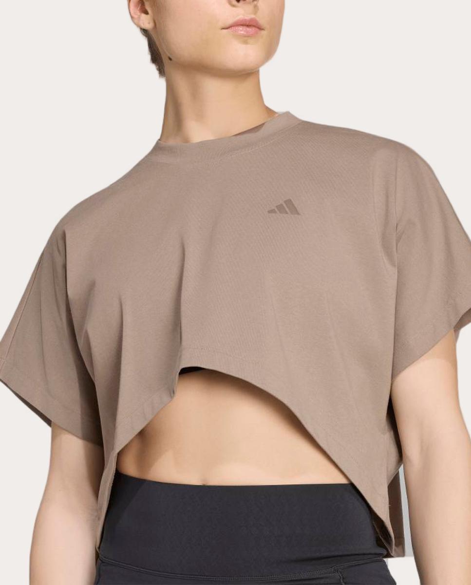 T-shirt de Mulher Power Bege-4