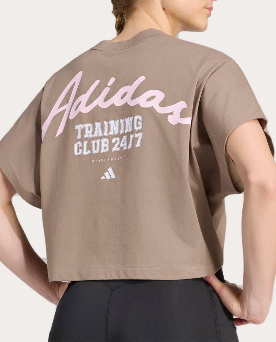 T-shirt de Mulher Power Bege-5