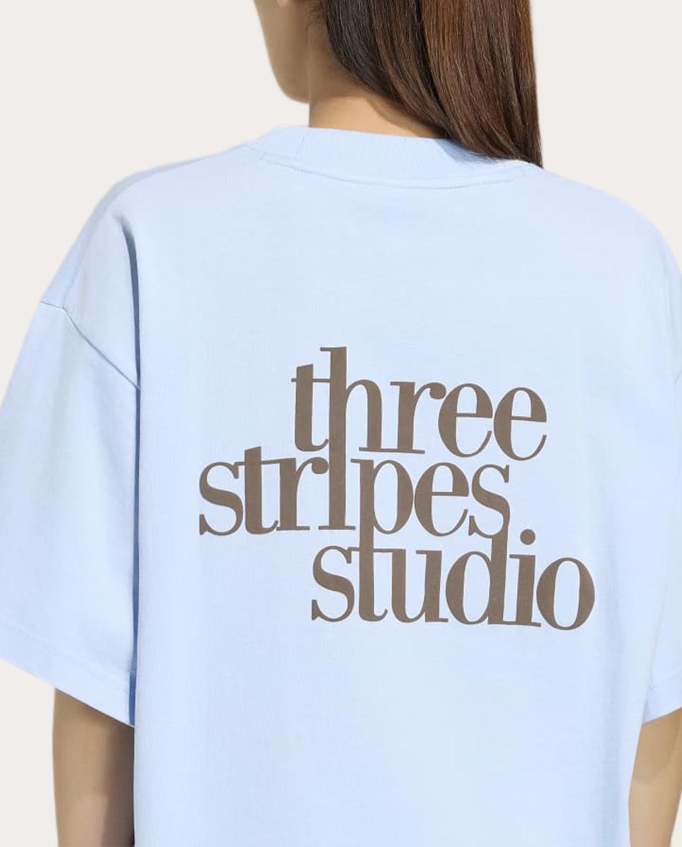 T-shirt de Mulher 3 Stripes Studio Azul-5