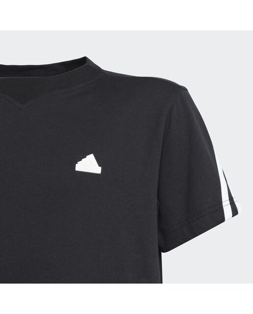 T-shirt de Criança Future Icons 3 Faixas Preto-3