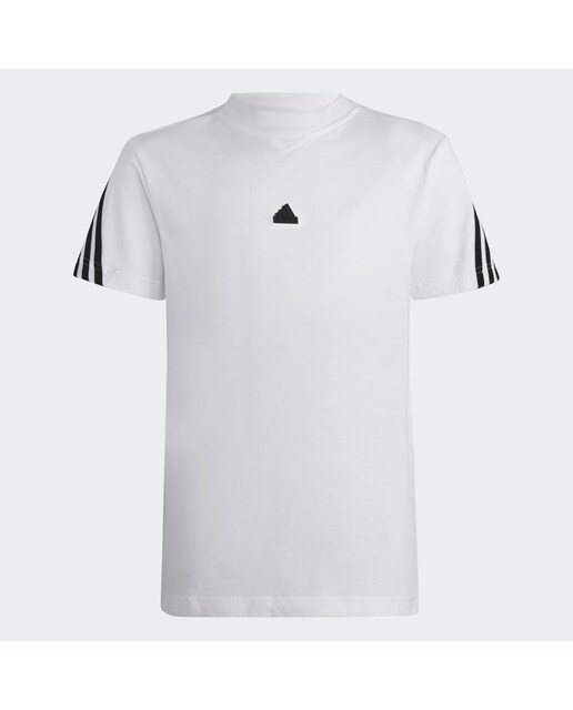 T-shirt de Criança Future Icons 3 Faixas Branco-1