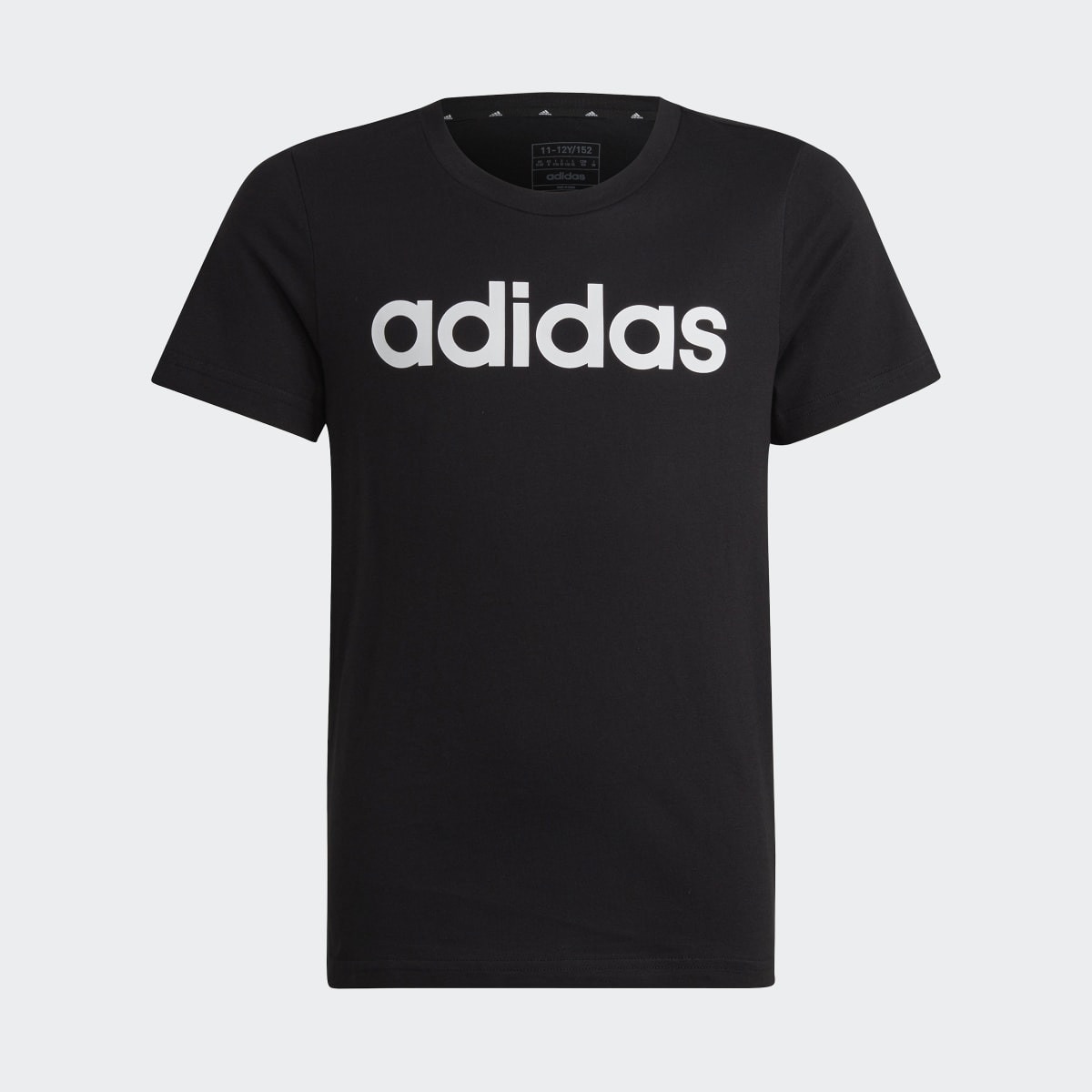 T-shirt de Criança Essential Linear Logo Preto-1