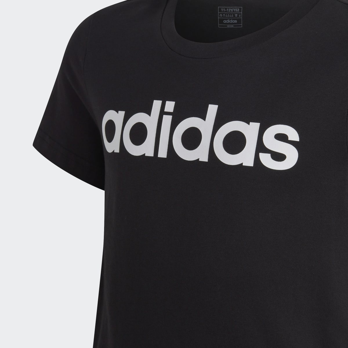 T-shirt de Criança Essential Linear Logo Preto-4