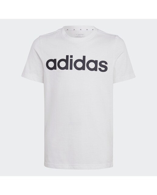 T-shirt de Criança Essentials Linear Logo Cotton Branco-1